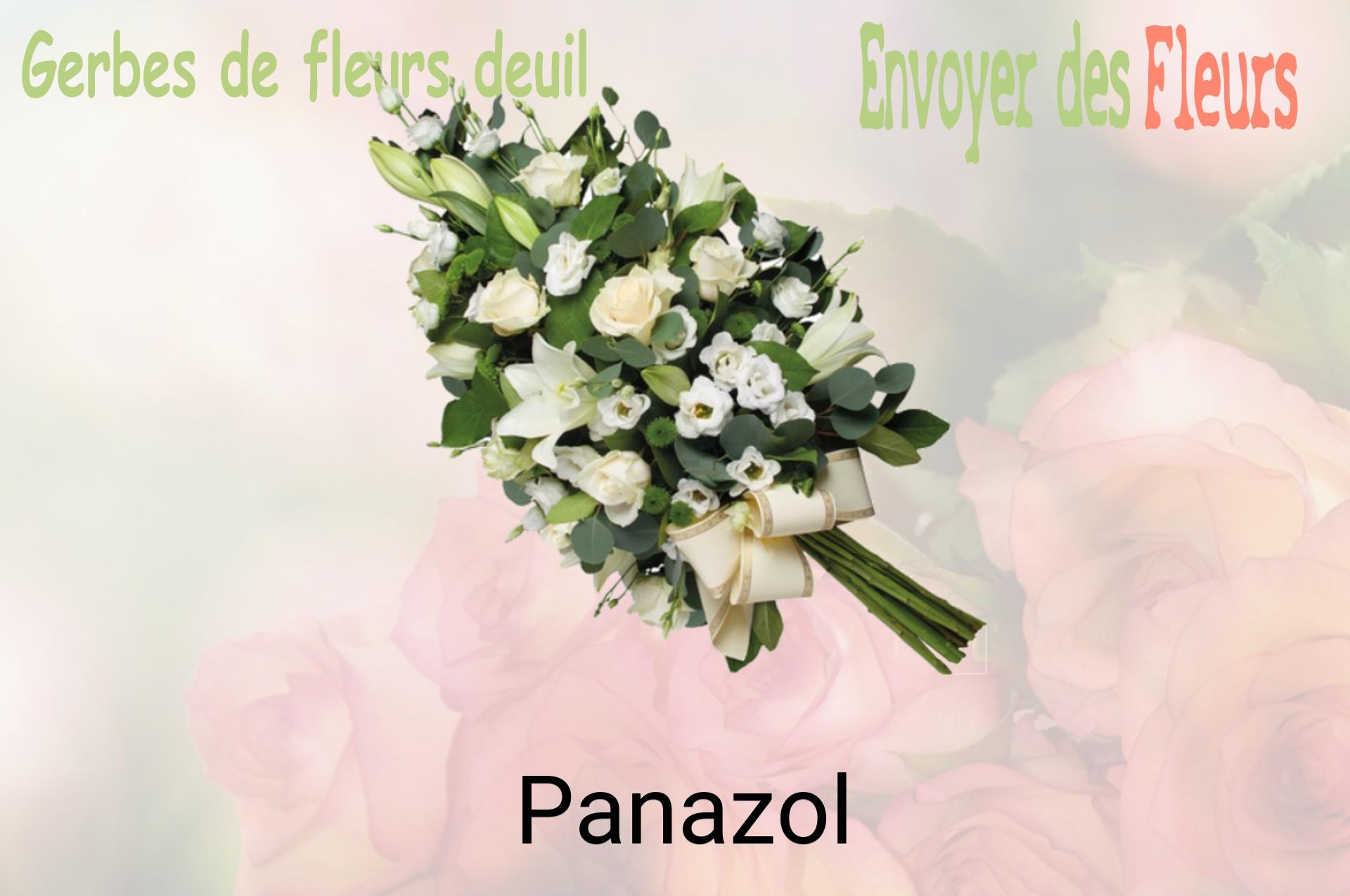 Gerbe de fleurs de deuil livrée à Panazol